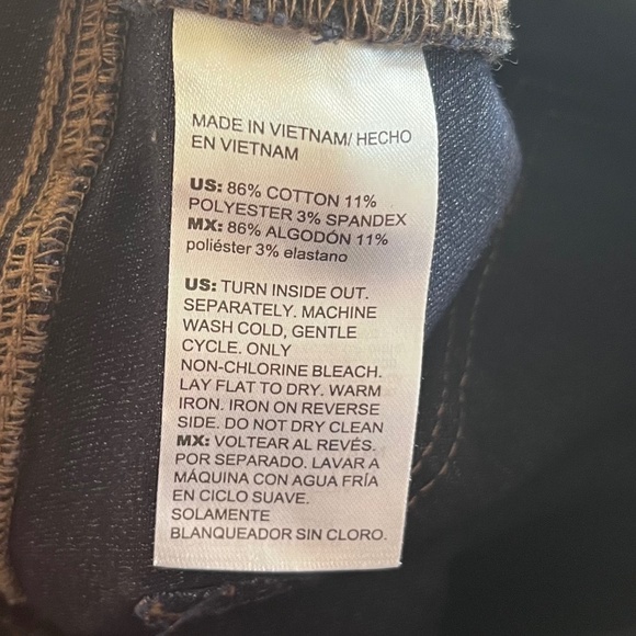 Chico's Metallic Gold Snake Print Stretch Denim Tapered Ankle Jeans Pants Sz 3.5 - Picture 8 of 8